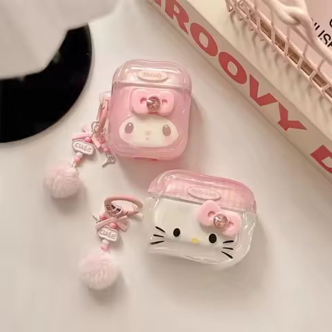 Cute Hello Kitty Protective Case for Apple AirPods pro3 Bluetooth Earphone Case for AirPods Pro 3 2 