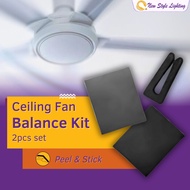 2pcs 5 gram Dynamic Fan Balance Kit Ceiling Fan Balancing Clip Double Tape Weight Adjustment Load Be