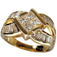 Size 12 Citizen Jewelry Diamond 1.50ct Ring, K18 Gold, 5.9g, Women's [Used]