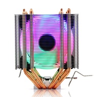 3Pin4Pin RGB LED CPU Cooler 4-Heat Dual Tower Fan Cooling Heatsink Radiator for LGA 115011 6 X79 X99AMD