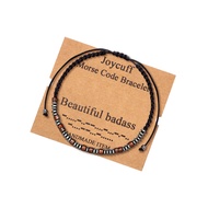 Morse Code Bracelet for Women Men Inspirational Bracelet Gift for Women Mom Daughter Grandma Best Fr
