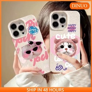 Cartoon Cartoon Cat Suitable for iPhone 11 13 14plus 15 Pro Max XR 12 13pro Korean Phone Case 6P 7P 