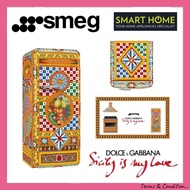 Smeg Divina Cucina Smeg & Dolce&Gabbana FAB28RDGC3 Special Edition Retro Style Refrigerator (free de