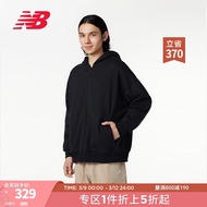 NEW BALANCE 官方连帽夹克外套男款黑色运动休闲拉链运动服 BK AMJ33380 S