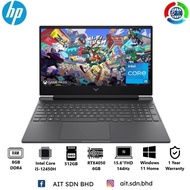 HP Victus 15-fa1300nr 15.6"FHD 144Hz Gaming Laptop Intel Core i5-12450H 8GB 512GB SSD RTX4050 6GB W1