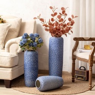 Jingdezhen Modern Ceramic Floor Vase Light Luxury High-End Home Living Room Lucky Bamboo Special High Vase Long Tube