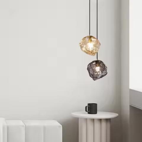 Creative 3-color Bedroom Bedside Chandelier Ice Design Sense Restaurant Light Porch Lava Shape Fishi