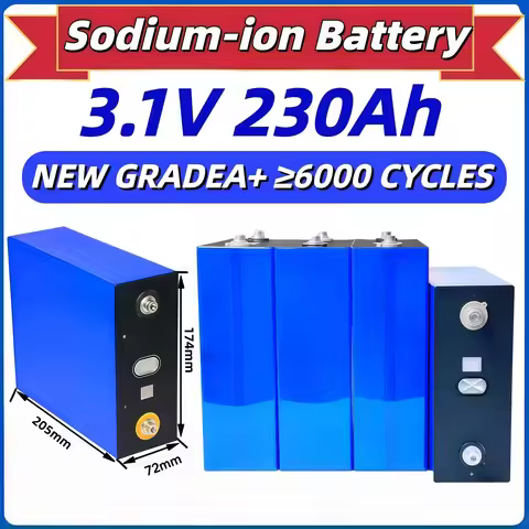 DIANKAISHOU Sodium-Ion Battery 3.1V 230Ah Cell 1.5C Discharge -40β Low Temp Resistant for RV Solar G