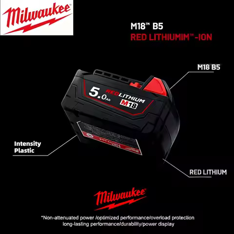 M18 Milwaukee 6000mAh battery, long-lasting battery life 48-11-1850 48-11-1860 Milwaukee rechargeabl