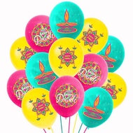 5pcs/set Diwali Decorations Items Balloons Deepavali Party Decoration Item Diwali Latex Balloons Cel