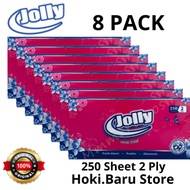 Jolly 250 Sheets 2ply - 8 PACK PACK PACK