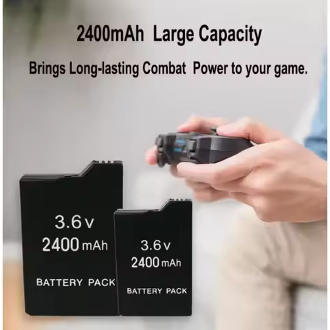 3.6V For PSP 2000/3000 2400mAh Rechargeable Lithium Battery Pack for PSP 1000 PSP-S110 2400mAh Lithi