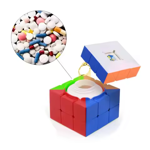 Magic Cube Hidden Box Object Diversion Safe Hidden Secret Compartment Container Stash Box JewelryCas