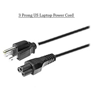 3 Prong US Power Cord Cable for Laptop AC Adapter 0.9M (Refurbished)