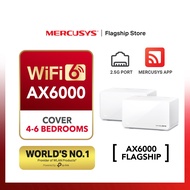 Mercusys AX6000 2.5G Port Whole Home Mesh WiFi 6 Router System Halo H90X (Powered by TP-Link)
