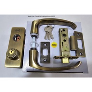 Yale YTLP1007 HDB BTO Replacement Room Door Lever Lock Set Solid Brsss Escutcheon and lever (Antique