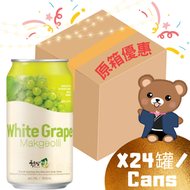 麴醇堂 - 韓國麴醇堂有氣米酒 (馬格利) 白葡萄味 350mL (3% Alc./Vol) X 24 (原箱優惠)