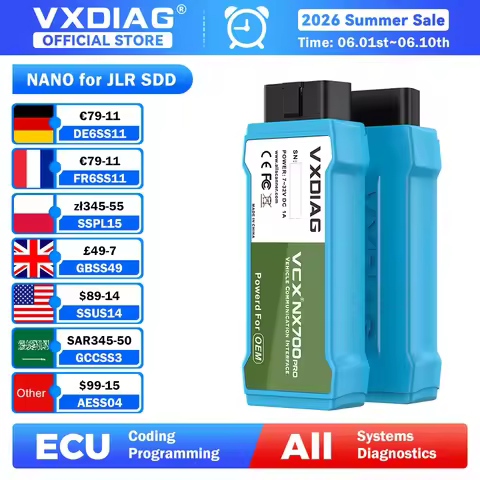 VXDIAG For JLR SDD Car Accessories Wifi OBD2 Code Scanner Programming VCX NANO For Jaguar V160 Diagn