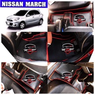 พรมปูพื้นรถยนต์ NISSAN MARCH (แถมฟรีแผ่นรองส้นเท้ากันสึกมูลค่า 250.-฿