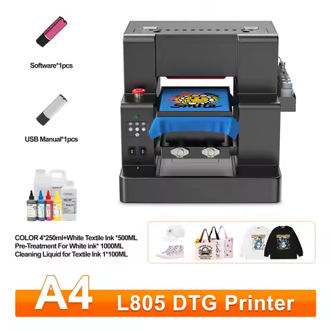 A4 DTG Printer A4 L805 DTG Direct to Garment Printer DTG Flatbed Printer cotton Textile A4 Direct T-