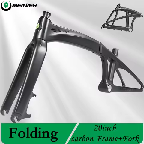 Full Carbon Folding Bike Frame 20inch Disc Brake For MTB 406 or Road 451 Tires Carbon Fiber 20 Foldi