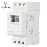 SHOPSHARING Electronic Time Control, 1-168h 220V Programmable Digital Timer Switch, Timer Relay 7 Da