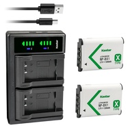 Kastar 2-Pack NP-BX1 Battery and LTD2 USB Charger Replacement for Sony Vlog Camera ZV-1, Cyber-shot 