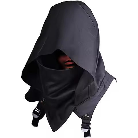 Hooded Cloak Cape Cowl Adult Cyberpunk Costumes Pagan Accessory Cosplay Medieval Assassin Hat Warrio