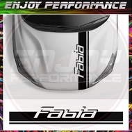 For Skoda Fabia 1 2 3 MK1 MK3 Car Engine Bonnet Cover Stripes Stickers Auto Hood Body Decoration Acc