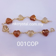 cincin Emas Gelang Suasa Swarovski Crystal Bracelet 5742 10mm 14K (suasa emas)  (free gift face mask Extender)