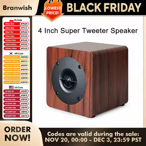T1 Super Tweeter Speaker 4 Inch Silk Dome Driver Speakers 25KHz Response Sealed Cabinet For HiFi Sou