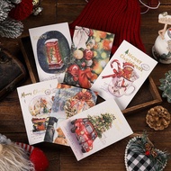 Christmas Vintage Bronzing Greeting Card Postcard Florist Gift Card Blessing Message Card