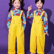 Kindergarten Yuan's Performance Costume Elementary School Students Chorus Dance Cute Overalls Suit C