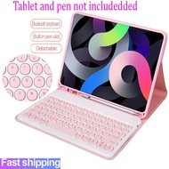 Round button Keyboard case For iPad 9.7 10.2 5th 6th 7th Gen 8th 9th Generation Bluetooth Keyboard for iPad Air 2 3 4 5 Pro 9.7 10.5 11 2021 magnetic protect Cover casing