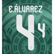 OFFICIAL E.ALVAREZ #4 Mexico FMF Home World Cup 2026 Print