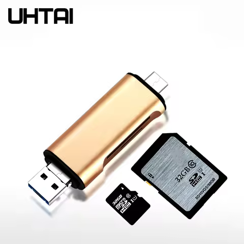 UTHAI C03 Type-C MicroUSB USB3.0 3In1 OTG Card Reader High-speed Universal TF/SD/V8 Adapter for Andr