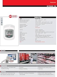Ebro EBI 20TH1 Temperature and Humidity Data Logger for Food Industry, Pharmaceuticals, Refrigerator