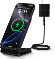 Samsung S24 Fast Wireless Charger Stand, 15W สถานีชาร์จไร้สายไร้สายพร้อมอะแดปเตอร์18W สำหรับ Motorol