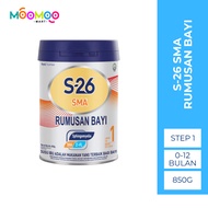 S-26 SMA / Rumusan Bayi (S26 Baby Formula) / Langkah 1 (Step 1) / 0-12 Bulan / 850G / Exp:23/3/2027