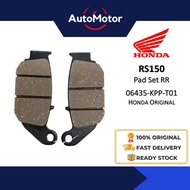 100% ORIGINAL HONDA RS150 REAR PAD SET 06435-KPP-T01
