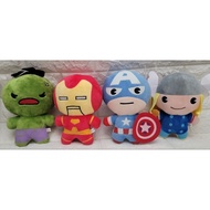 AVENGERS 7IN STUFFED TOY HULK IRONMAN THOR CAPTAIN AMERICA