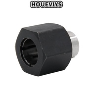 HOUEVIYS Router Fittings, Silver Steel Router Collet Replacement, Durable Black M19 1/2" Router Coll