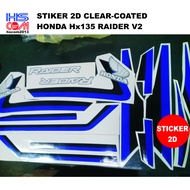 20230816-1240 HONDA HX135 RAIDER v2 BLUE STIKER 2D CLEAR-COATED  Body Sticker / Stripe / STIKER Stic
