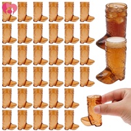 36 Pcs Mini Cowboy Boot Shot Glasses 1 Oz Cute Plastic Western Cowboy Mini Beer Mugs Reusable Boot C