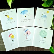 {3 Pcs Set}Greeting Card/ Gift Card, Inspirational Card