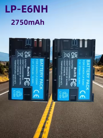 2750mAh LP-E6NH LPE6NH LP-E6 E6N E6 E6NH Camera Battery For Canon EOS R R5 R6 5DS 6D 7D 60D 70D 80D 
