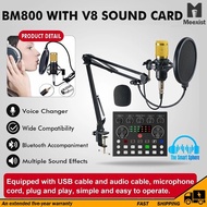 ✅ 100% Original BM-800 Condenser Microphone Kit With  V8/V8S  Multifunctional Live Sound Card