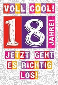 Depesche 0011673-006 - 18th Birthday Card - Unusual Birthday Card with Music, Saying and Moving Elem