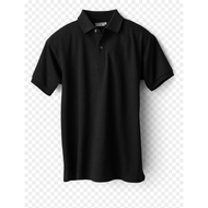 TSHIRT POLO PLAIN HITAM