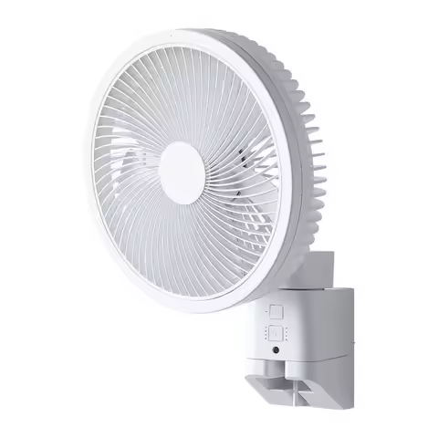 8.5 in Wall Mount Fan, Oscillating Hanging Fan with Remote Control, 10 ft Powerful Airflow, DC Motor